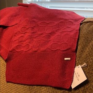 Coach Bright Red Scarf